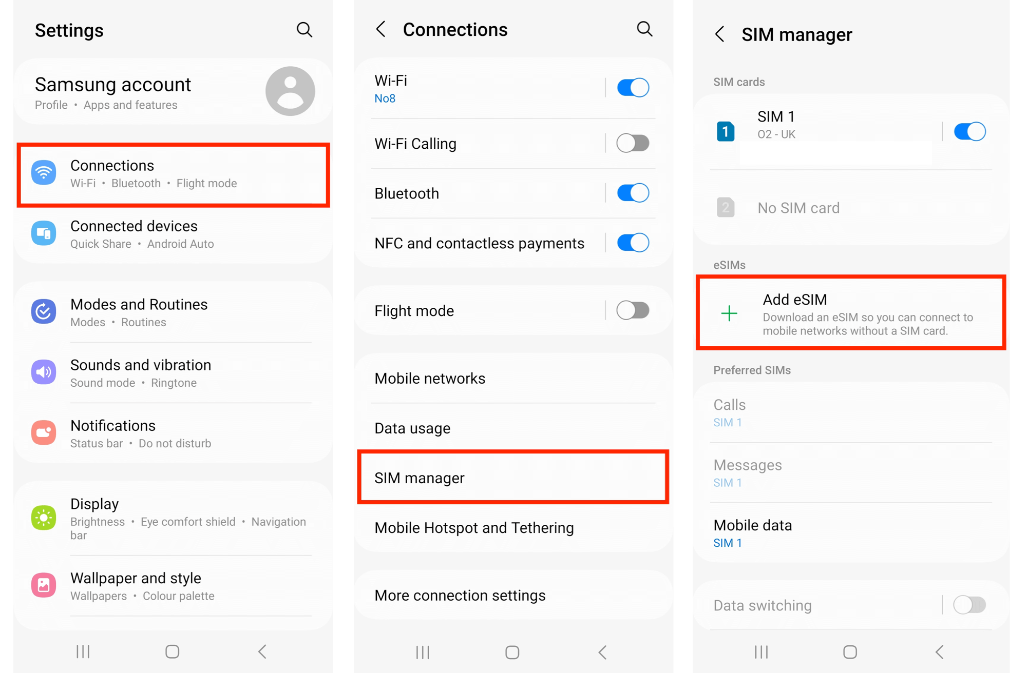 Scanează codul QR eSIM pe Android